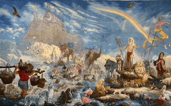 The Ark, handmade Tabriz wall carpet